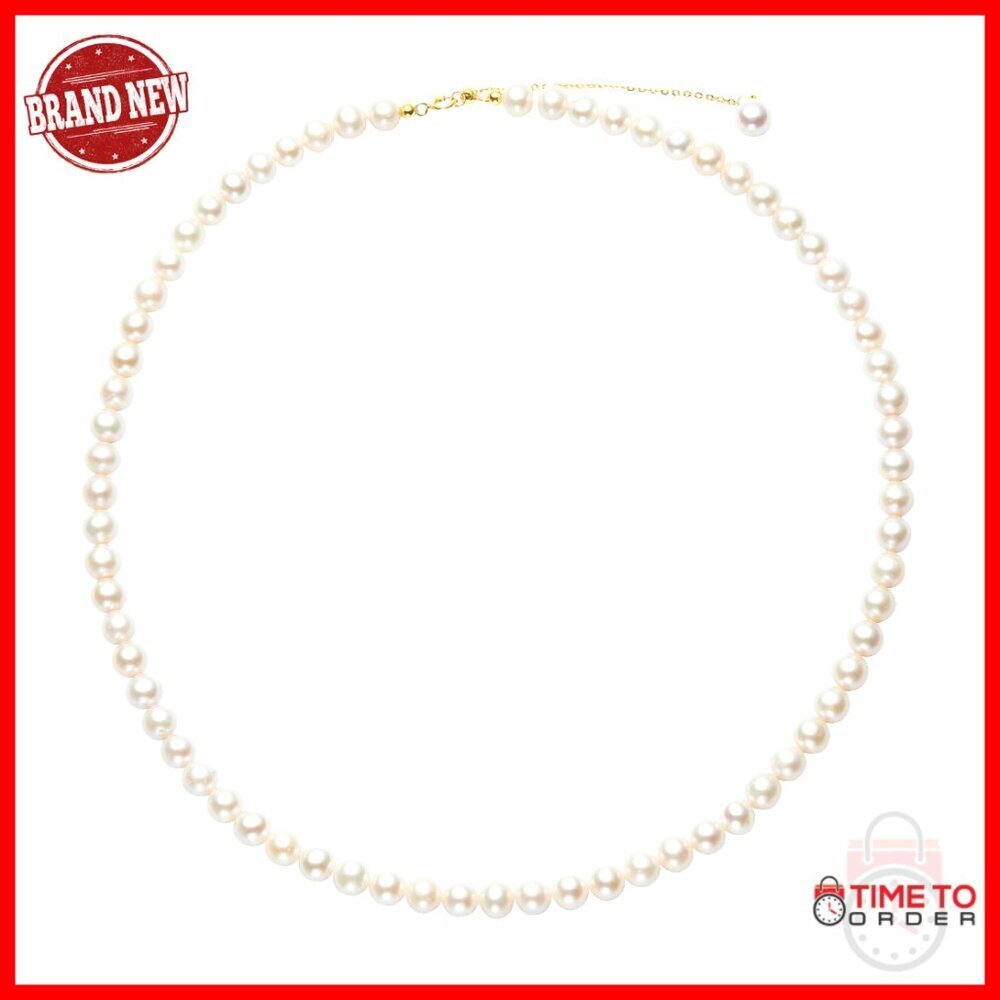 Freshwater Pearl Necklace 17 Inches Sterling Silver 5MM Round Strand